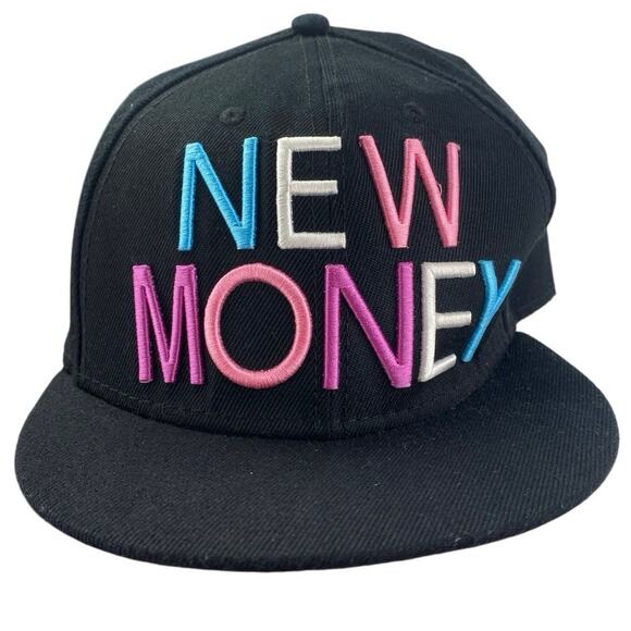 Rock Smith Black New Money Embroidered Multicolor Snapback Cap Hat One Size - Picture 3 of 5